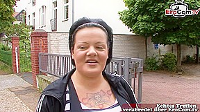 Normal German Chubby Girl Persuaded To Sex Casting On The Street