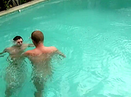 Cum Swallows Scene-1 Two Friends Suck Each Other’s Cocks In The Pool