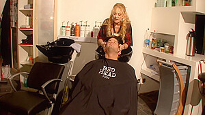 Mature Hairdresser Gets Fucked And Facialized